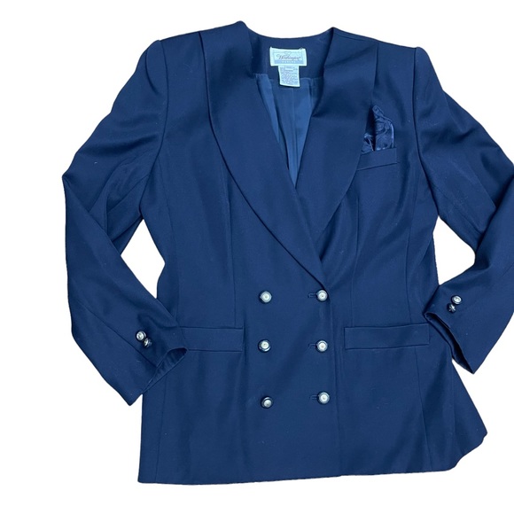 WORTHINGTON -  WOMEN’S PETITE SKIRT SUIT | SZ 10P | NAVY BLUE - Picture 3 of 11